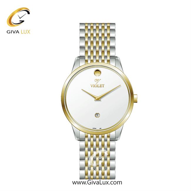 ساعت مچی اورجینال زنانه ویولت VIOLET نقره ای-طلایی | طلایی-نقره ای| سفید| کد رفرنس 0550/2